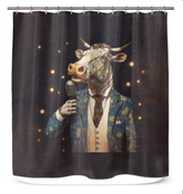 Whimsical Cow Adventures Shower Curtain